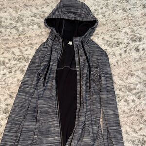 Lululemon Define Striped Gray Hooded Jacket